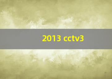 2013 cctv3